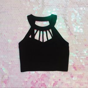 Black crop top